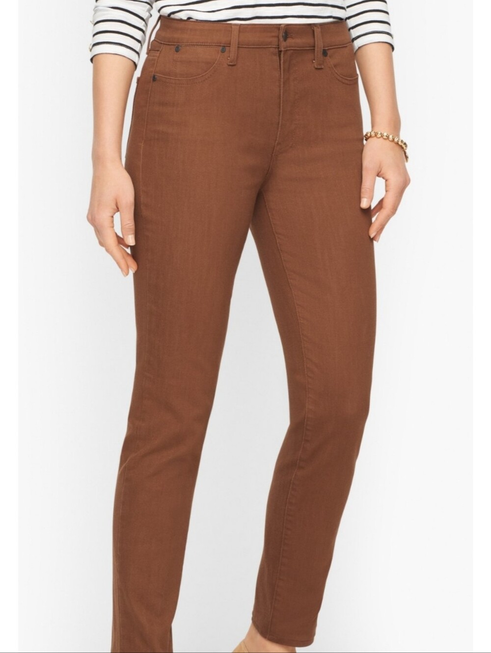 Talbots Flawless Slim Ankle Jeans Brown Size 4